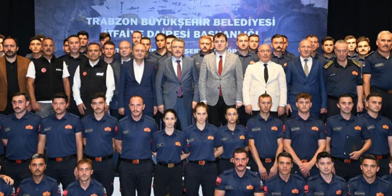 Trabzon'da itfaiyeciler törenle göreve başladı