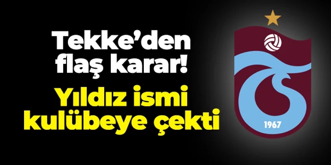Trabzonspor'da Fatih Tekke'den flaş karar! Yıldız ismi kulübeye çekti