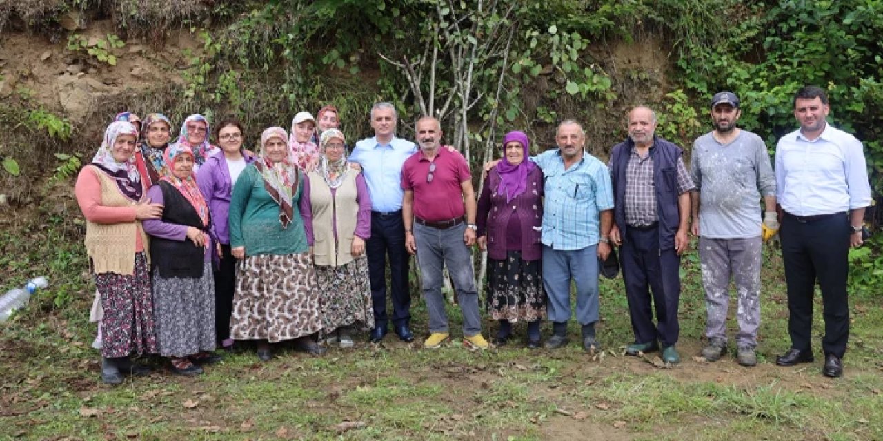 Yomra'da Başkan Bıyık'tan Kıratlı'da fındık hasadı ziyareti