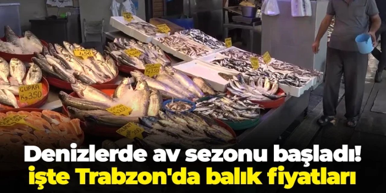 Denizlerde av sezonu başladı: İşte Trabzon'da balık fiyatları