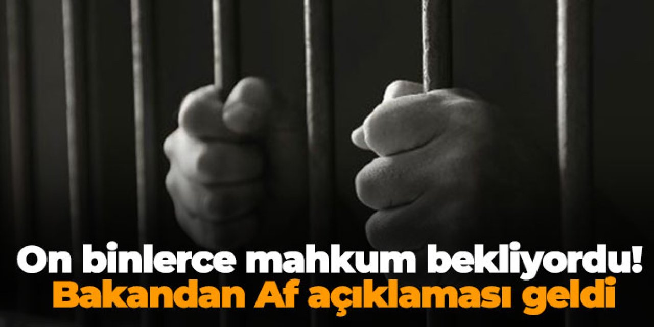 On binlerce mahkum bekliyordu! Bakandan Af açıklaması geldi