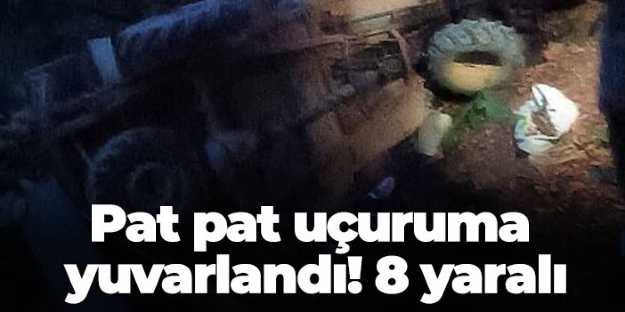 Düzce'de pat pat uçuruma yuvarlandı: 8 yaralı