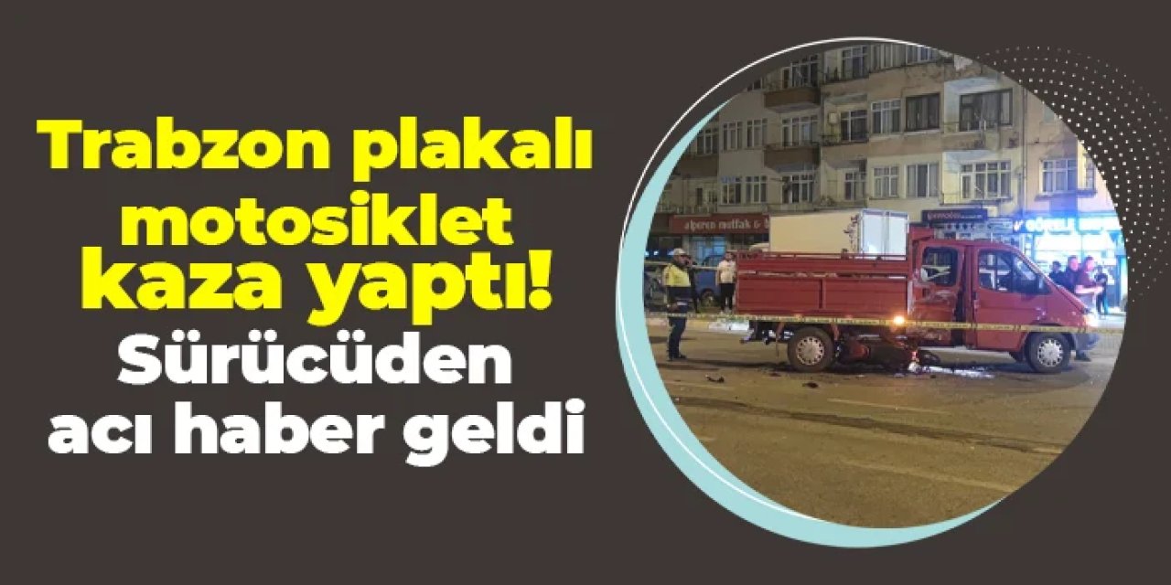 Giresun'da Trabzon plakalı motosiklet kaza yaptı! Sürücü hayatını kaybetti