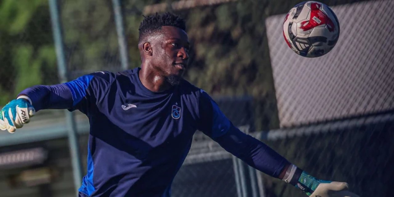 Trabzonspor'da Andre Onana derbiye hazır! İlk çalışmasına çıktı