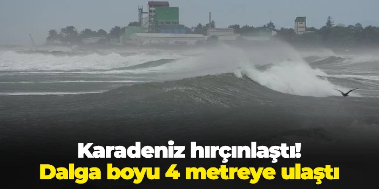 Ordu'da Karadeniz hırçınlaştı: Dalga boyu 4 metreye ulaştı