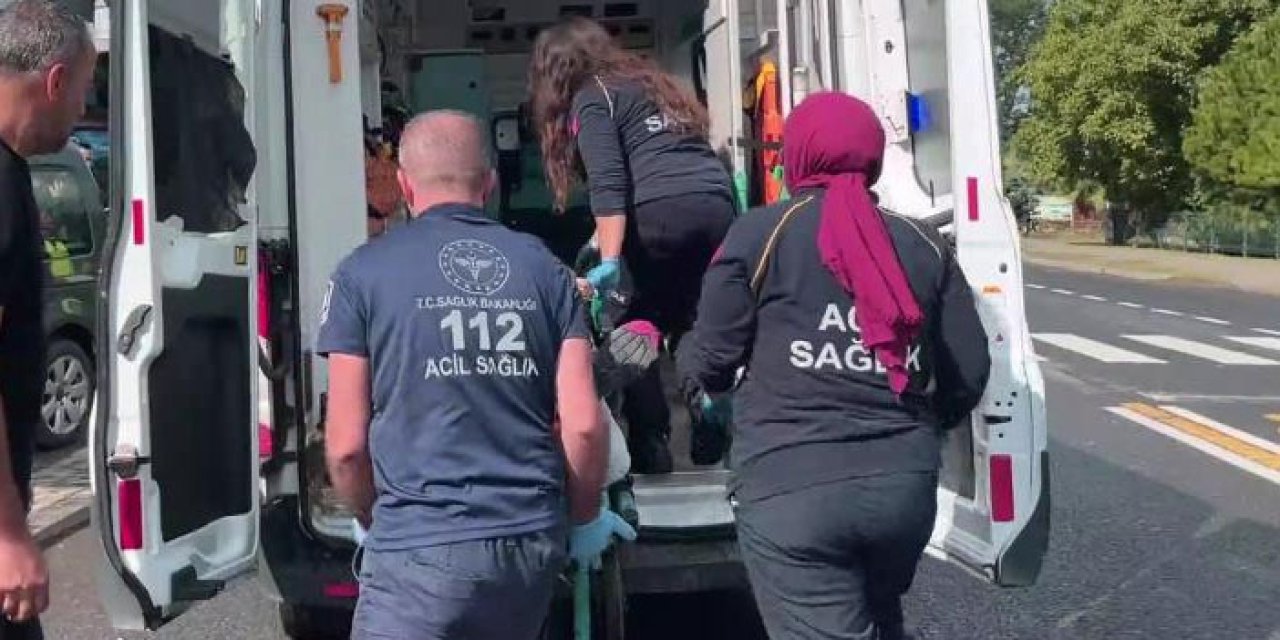 Ordu'da kaldırımda bekleyen kadına araç çarptı! İşte o anlar