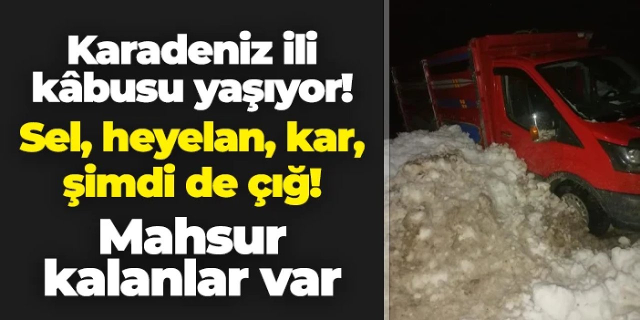 Rize kâbusu yaşıyor! Sel, heyelan, kar, şimdi de çığ: Mahsur kalanlar var