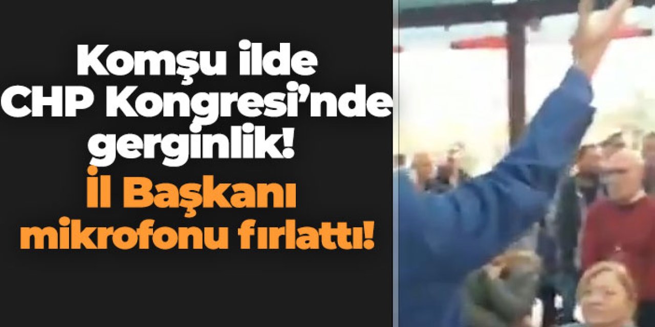 CHP Giresun'da gerginlik! İl Başkanı Mikrofonu Fırlattı!
