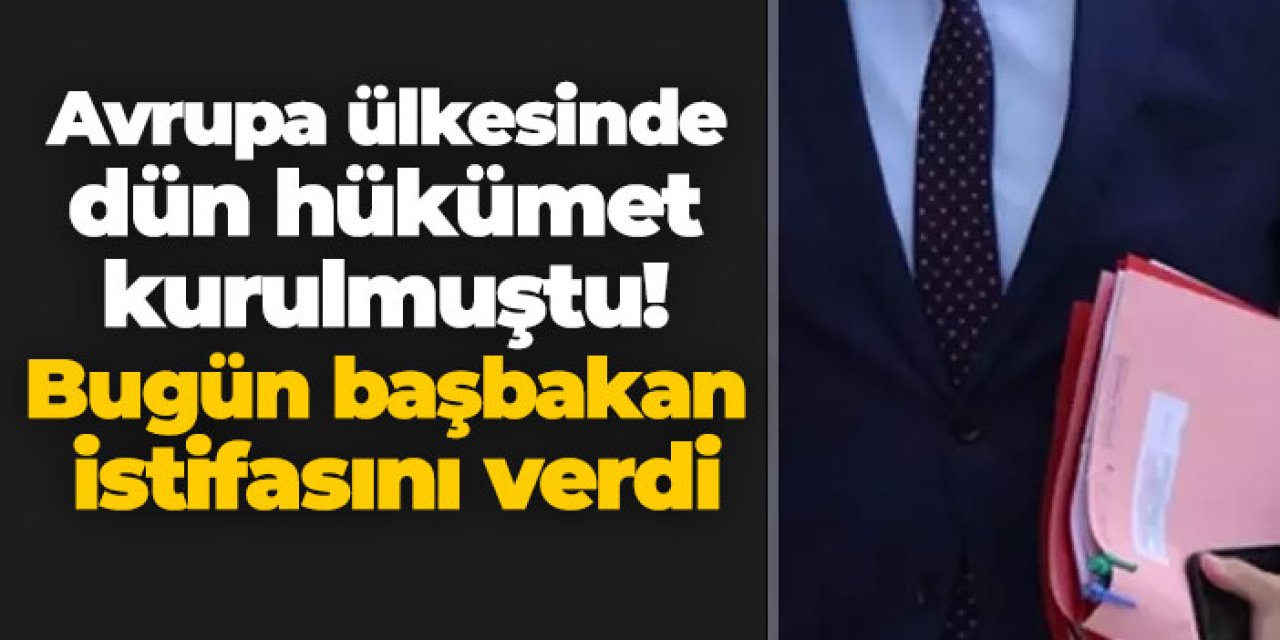 Avrupa ülkesinde dün hükümet kurulmuştu! Bugün istifasını verdi