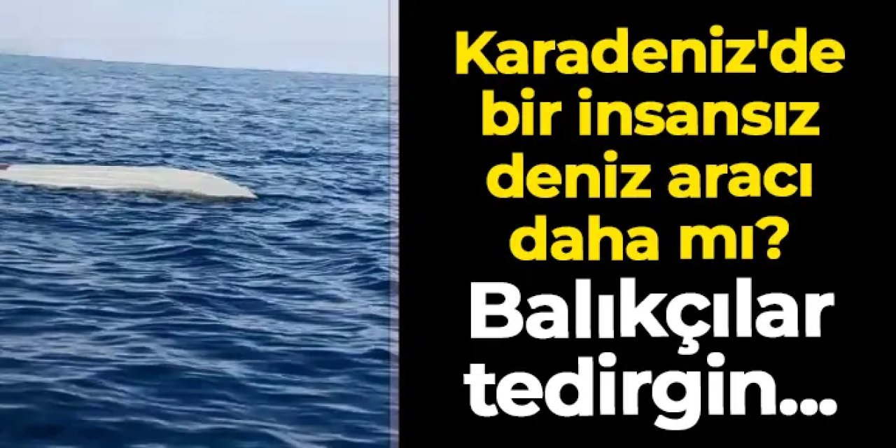 Karadeniz'de bir insansız deniz aracı daha mı? Balıkçılar tedirgin...