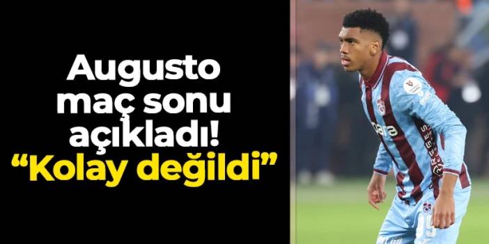 Trabzonspor'da Felipe Augusto derbi sonrası konuştu: "Kolay değildi"