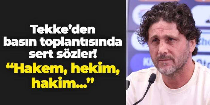 Trabzonspor'da Fatih Tekke ateş püskürdü! "Hakem, hekim, hakim..."