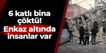 Gebze'de 6 katlı bina çöktü! Enkaz altında insanlar var...