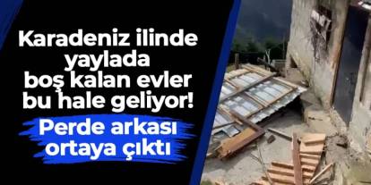 Rize'de boş kalan yayla evleri bu hale geliyor! Perde arkası ortaya çıktı