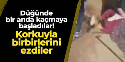Karabük'te düğünde havai fişekler kalabalık içinde patladı