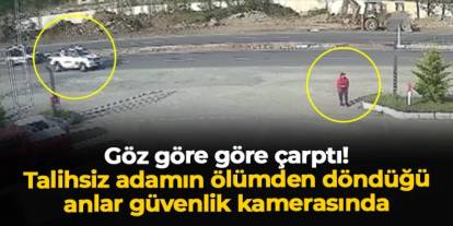 Artvin'de göz göre göre yayaya çarptı! O anlar kamerada