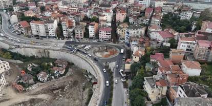 Trabzon'da Esentepe'deki kavşak çalışmasında sona yaklaşıldı