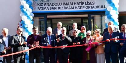 Trabzon’da Fatma Sarı Kız İmam Hatip Ortaokulu açıldı