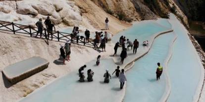 Karadeniz'in Pamukkalesi "Göksu Travertenleri" rekor kırdı