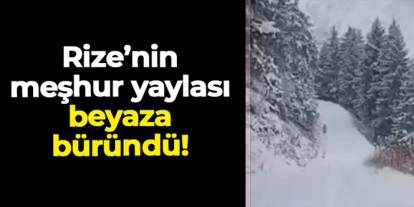 Rize'nin meşhur yaylası Anzer beyaza büründü