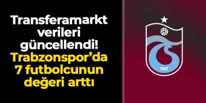 Futbolcu değerleri güncellendi! İşte Trabzonspor'da değeri artan 7 futbolcu