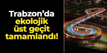 Trabzon'da ekolojik üst geçit tamamlandı: Açılışı yapılacak