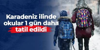 Gümüşhane'de okullar 2 Ocak Cuma günü için de tatil edildi