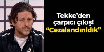 Trabzonspor'da Fatih Tekke'den çarpıcı çıkış: "Cezalandırıldık"