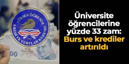 Üniversite öğrencilerine yüzde 33 zam: Burs ve krediler artırıldı