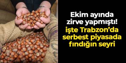 Trabzon'da serbest piyasada fındığın seyri
