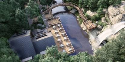 Çağlayan Şelalesi Projesi'nde 60 metrelik bağlantı yolu çalışması başladı