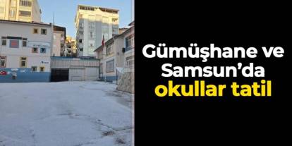 Gümüşhane ve Samsun'da okullar tatil