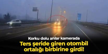 Düzce'de ters şeride giren otomobil ortalığı karıştırdı! O anlar kamerada