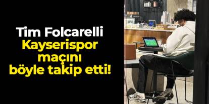 Trabzonsporlu Folcarelli, Kayserispor maçını Trabzon'da kafede takip etti!
