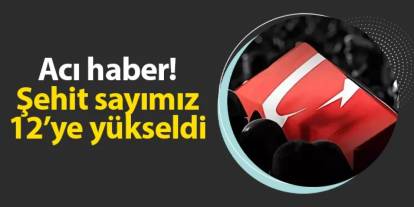 Acı haber! Şehit sayımız 12'ye yükseldi