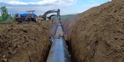 Bayburt Kırklartepe barajı sulama inşaatı çalışması sürüyor