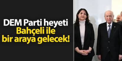 DEM Parti heyeti Bahçeli ile bir araya gelecek
