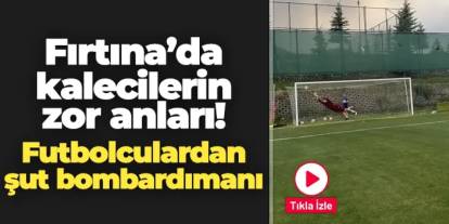 Trabzonspor'da futbolculardan şut bombardımanı