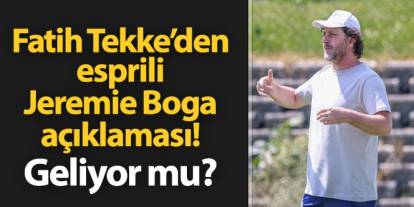 Trabzonspor'da Fatih Tekke'den esprili Boga yanıtı!