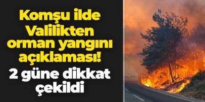 Rize Valiliği'nden orman yangını açıklaması!