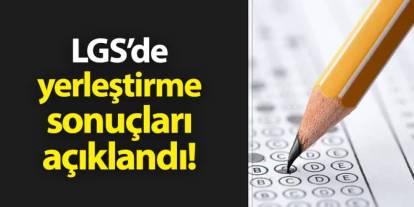 LGS yerleştirme sonuçları açıklandı!