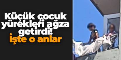 Samsun'da küçük çocuklar yürekleri ağza getirdi! İşte o anlar