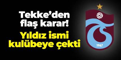 Trabzonspor'da Fatih Tekke'den flaş karar! Yıldız ismi kulübeye çekti