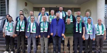 Rize protokolünden Rizespor Başkanı İbrahim Turgut'a ziyaret
