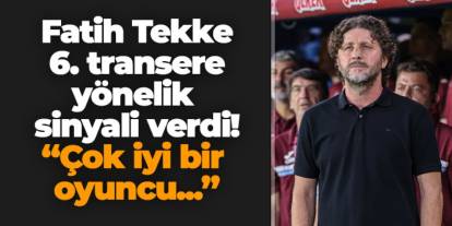 Trabzonspor'da Tekke transfer sinyalini verdi! "Çok iyi bir oyuncu..."