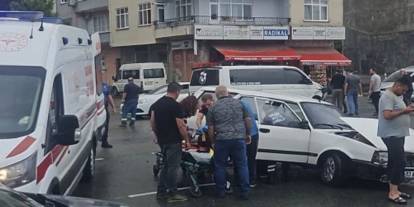 Trabzon'da iki araç çarpıştı! 1 yaralı