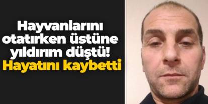 Artvin'de hayvanlarını otatırken üstüne yıldırım düştü! Hayatını kaybetti