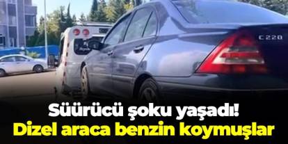 Samsun’da sürücü şoku yaşadı! Dizel araca benzin koymuşlar