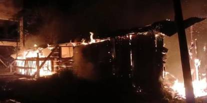Giresun'da yangında 1 ton fındık kül oldu