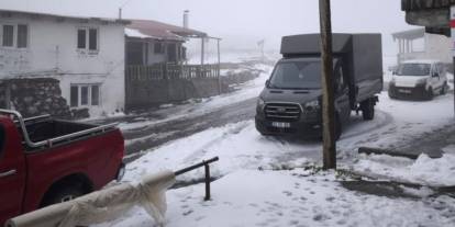 Artvin'in vadilerini sel yaylalarını kar vurdu